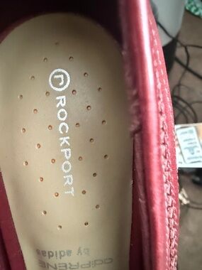 Rockport Women's Berry Red Leather Slip-On Loafer